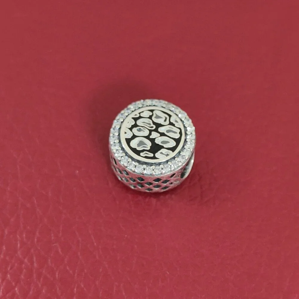 Pandora Black Leopard Print Exclusive Bead Charm S925 Silver with box - Picture 8 of 8